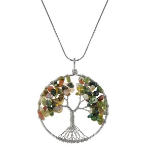 Naszyjnik - Drzewo Życia - Unakit - koło duże