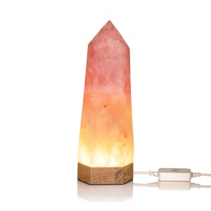 Lampka - Kwarc różowy