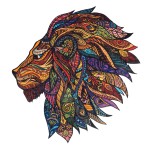 Puzzle drewniane - Lew - Rozmiar L