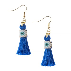 Kolczyki plecione z koralików Miyuki - Oko proroka