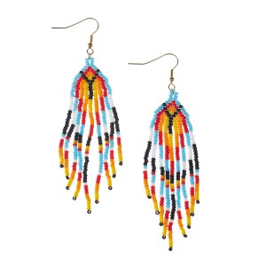 Kolczyki plecione z koralików - Miyuki 