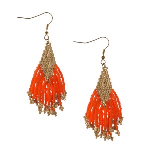 Kolczyki plecione z koralików - Miyuki