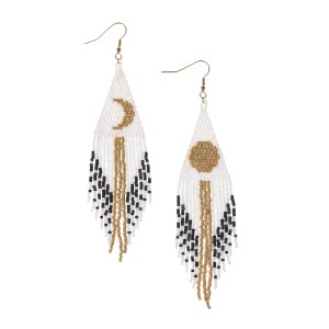 Kolczyki plecione z koralików - Miyuki