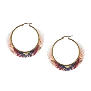 Kolczyki plecione z koralików