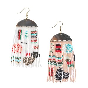 Kolczyki plecione z koralików - Miyuki