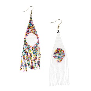 Kolczyki plecione z koralików - Miyuki