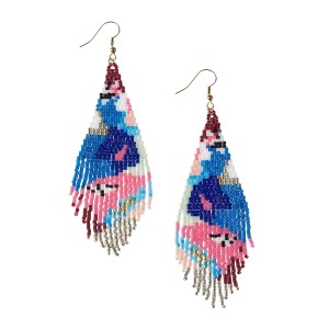 Kolczyki plecione z koralików - Miyuki