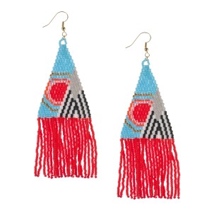 Kolczyki plecione z koralików - Miyuki