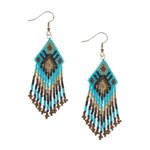 Kolczyki plecione z koralików - Miyuki