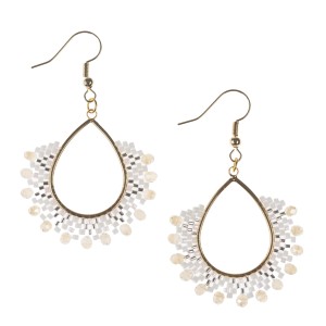 Kolczyki plecione z koralików - Miyuki