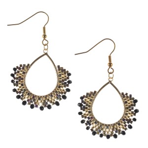 Kolczyki plecione z koralików - Miyuki