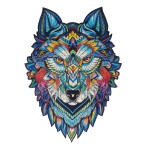Puzzle drewniane - Wilk - Rozmiar L