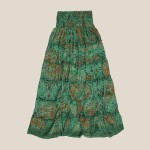 Spódnica - zielona - z przeszyciami