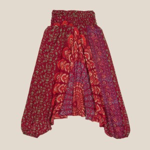 Szarawary - bordowe - mandala - uniseks 