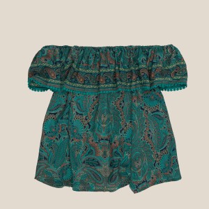 Bluzka - zielona - hiszpanka