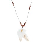 Naszyjnik - Magia Piór - kamienie naturalne