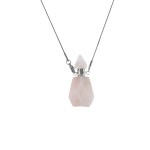  Naszyjnik - Perfumetka -  Kwarc różowy