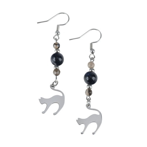 kolczyki  w kształcie kota