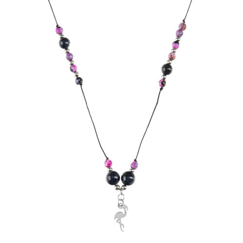 Naszyjnik z kamieniami naturalnymi, Naszyjnik flaming