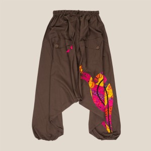 Szarawary - uniseks - brązowe 